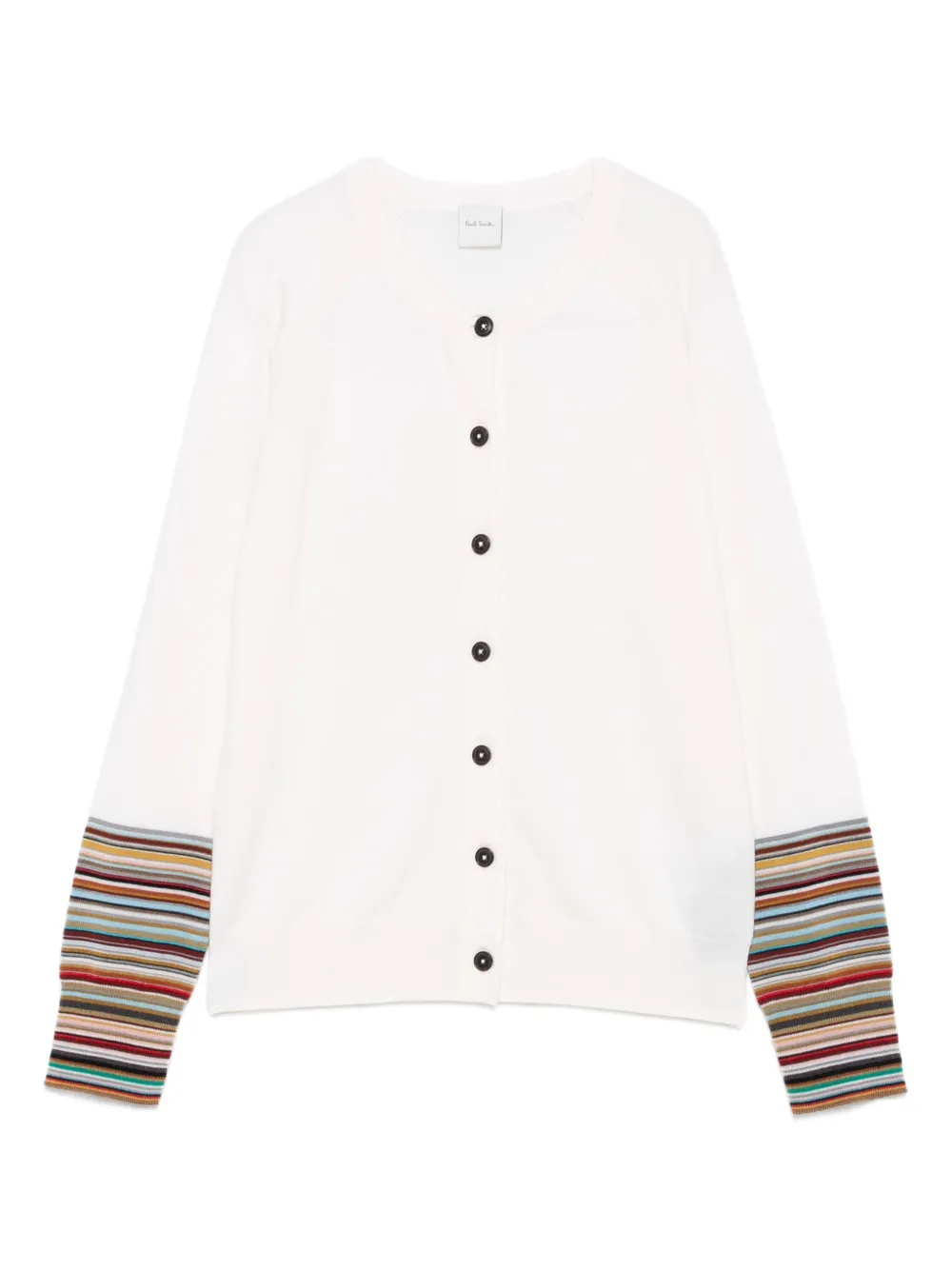 Paul Smith Signature Stripe-trim cardigan - ニュートラル Paul Smith Signature Stripe-trim cardigan - ニュートラル
