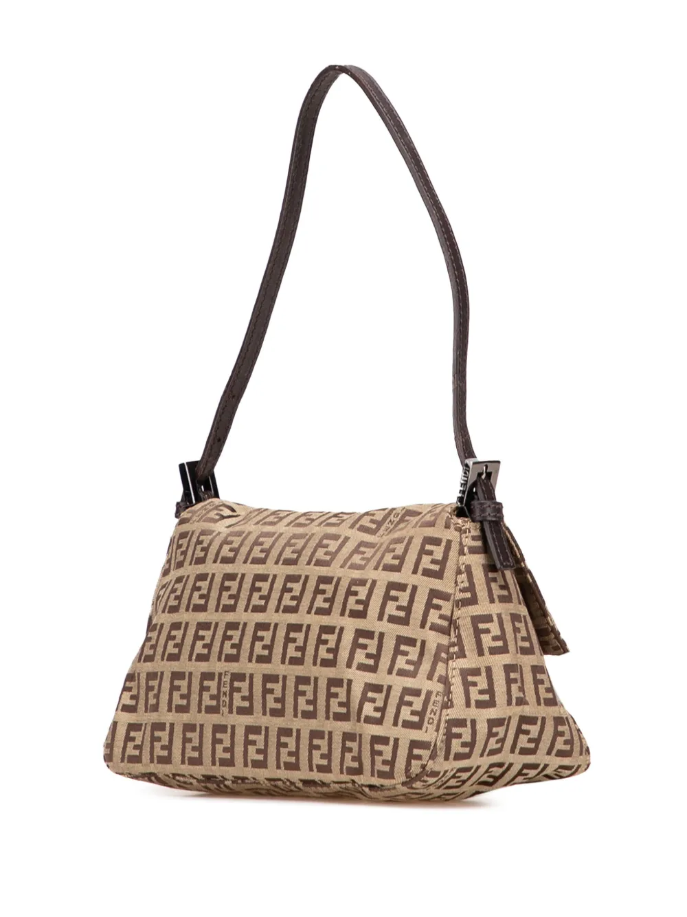 Pre-owned Fendi 2000-2010 Mini Zucchino Canvas Mamma Forever Shoulder Bag