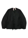 Nº21 balloon-shape zip-front bomber jacket - Black