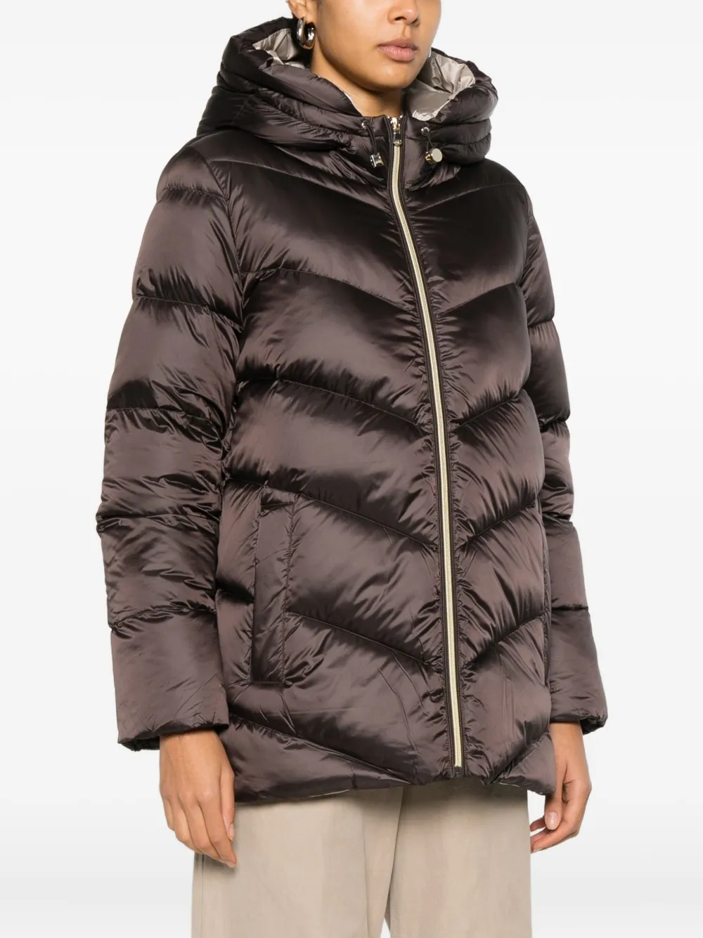 Marella Ecuador jack met capuchon en rits Bruin