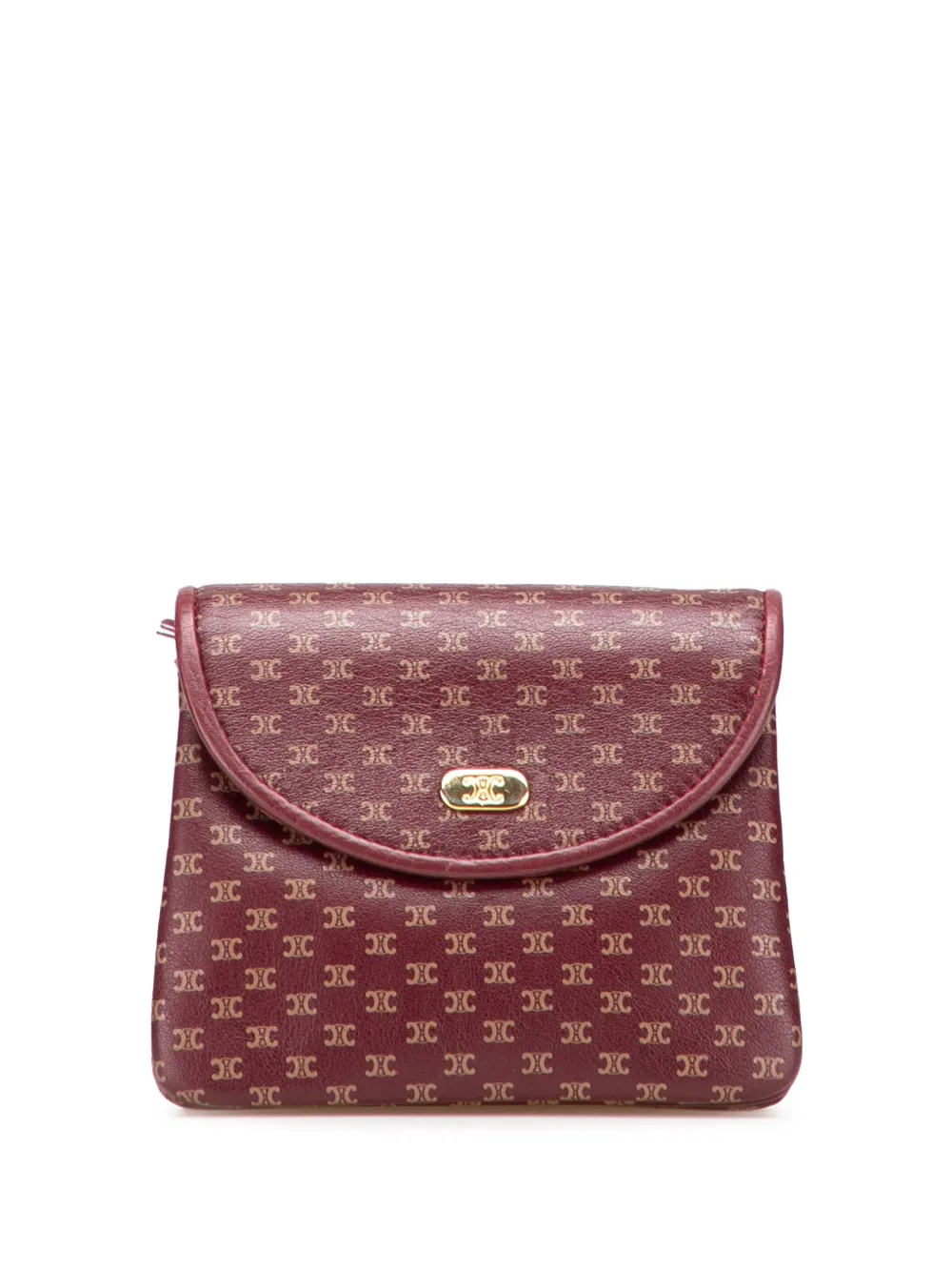 Céline Pre-Owned 20th Century マカダム コーテッドキャンバス ポーチ - レッド Céline Pre-Owned 20th Century マカダム コーテッドキャンバス ポーチ - レッド