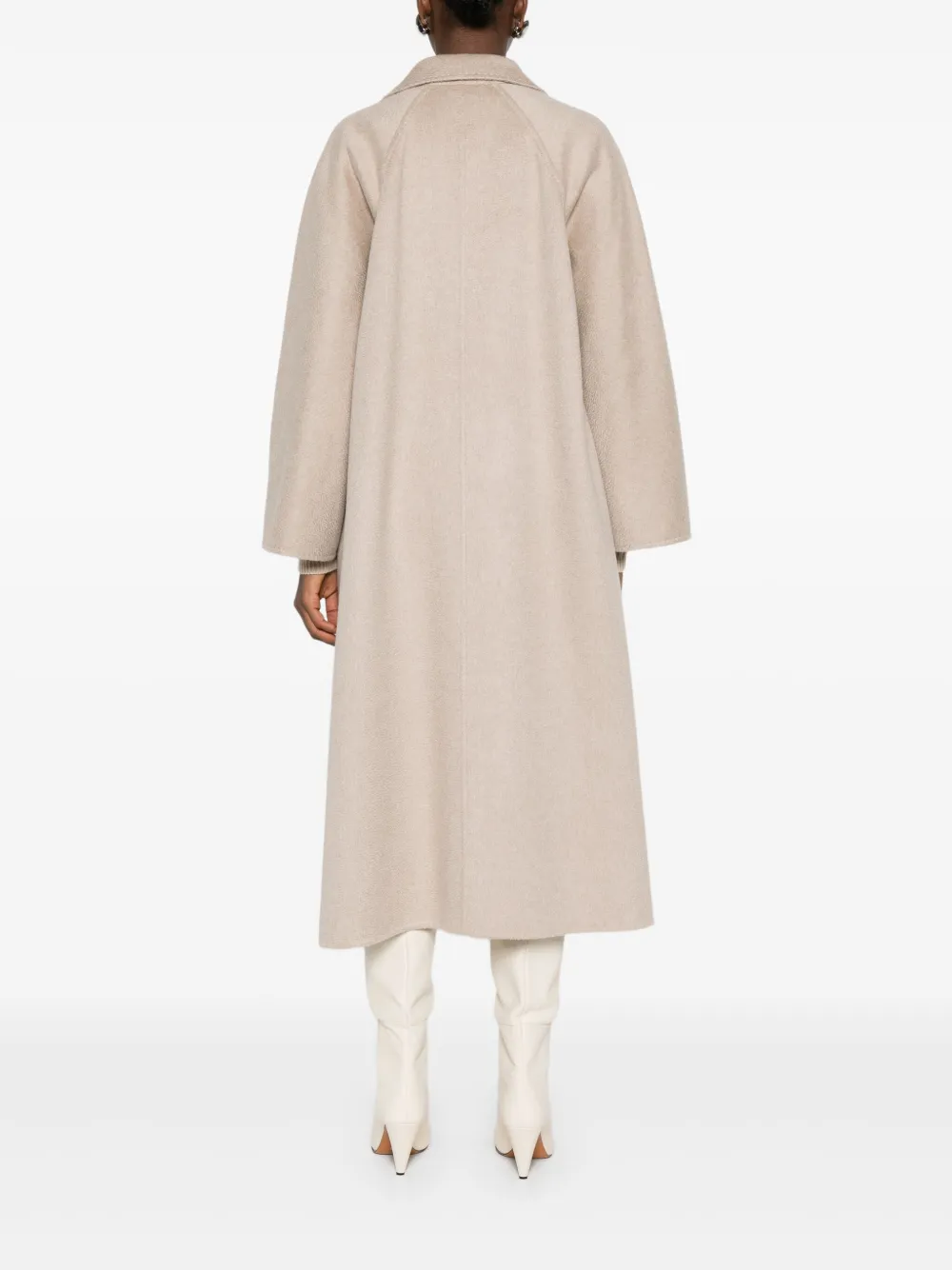Max Mara Belted Trench Coat In Neutral