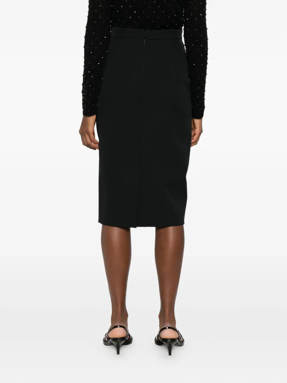 Max Mara Stretch Fabric Sheath Dress In Black