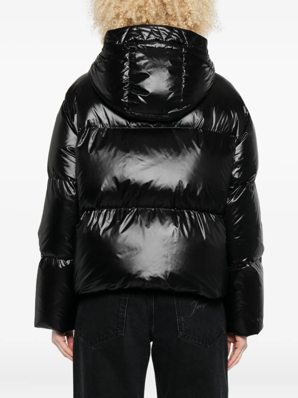 Fay Hooded Puffer Jacket In Black