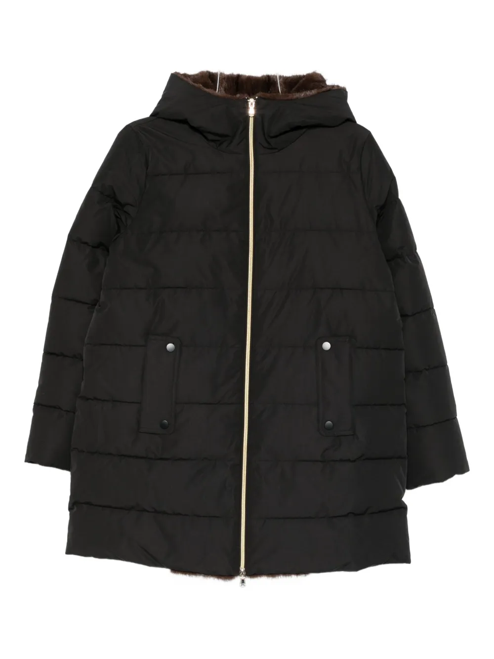 Marella Gebel hooded padded coat - Nero