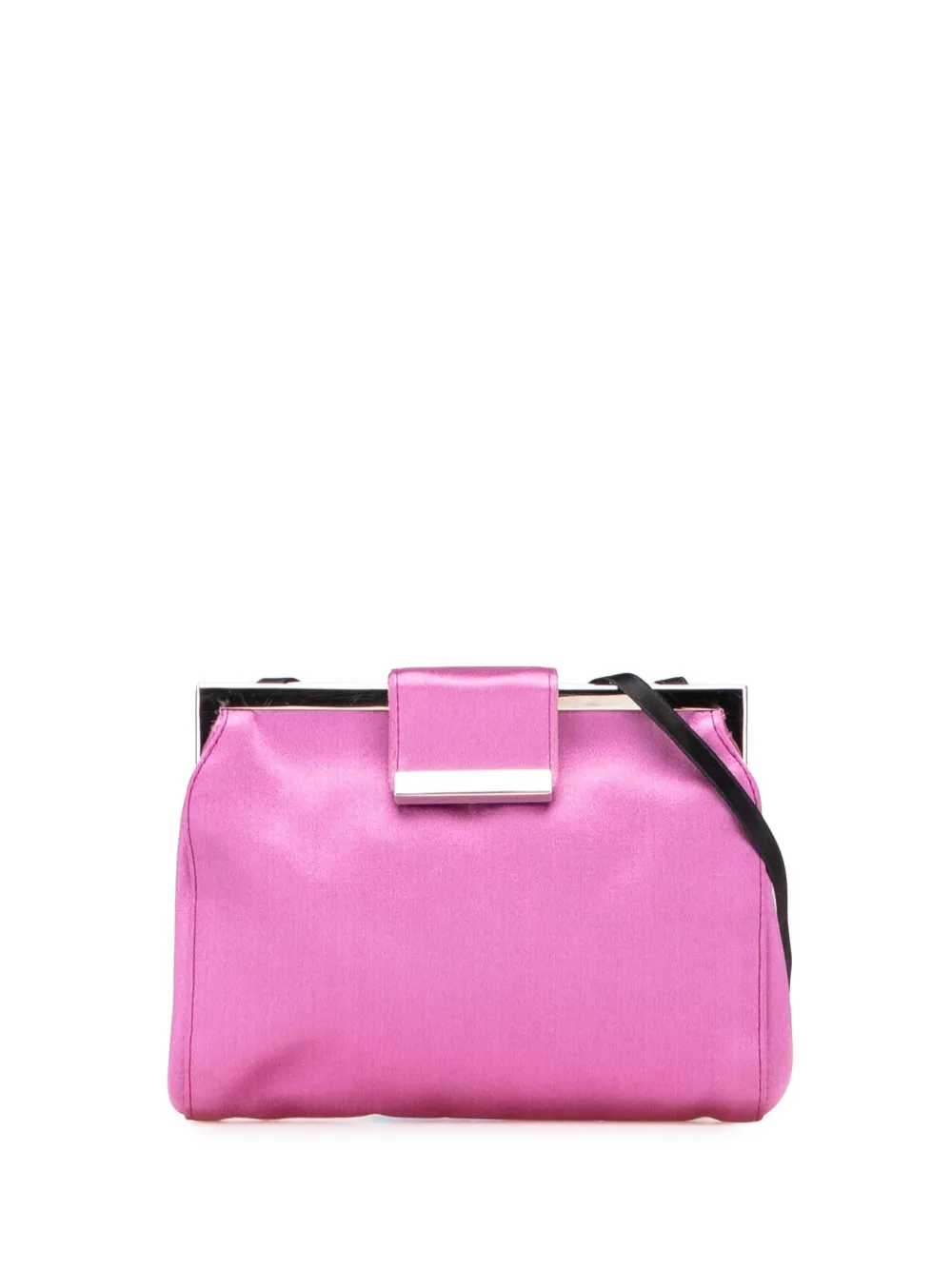 Miu Miu Pre-Owned 1993-2000 Satin Clasp Clutch on Strap shoulder bag - Miu Miu Pre-Owned 1993-2000 Satin Clasp Clutch on Strap shoulder bag -