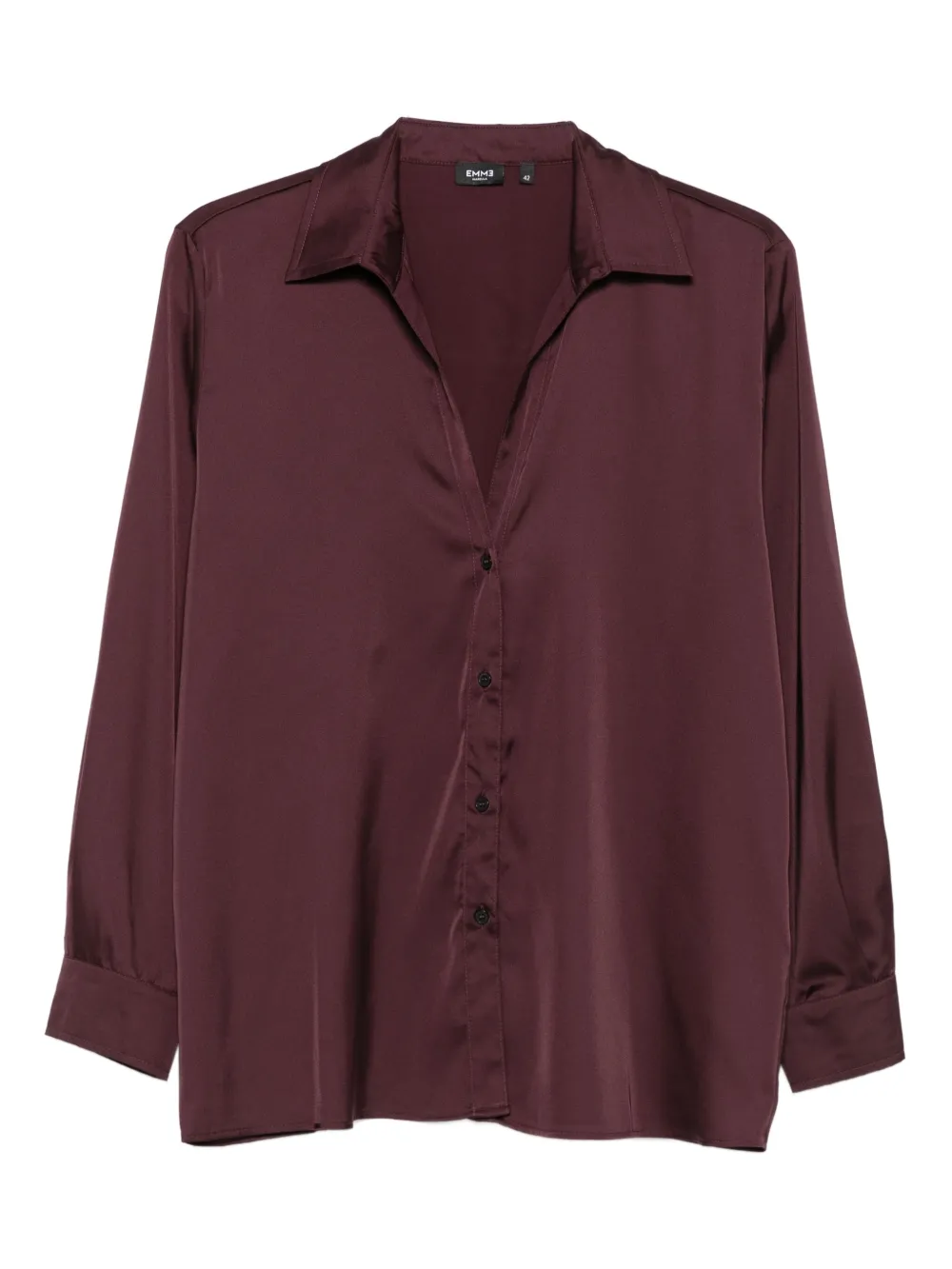 Marella satin button-down shirt Rood