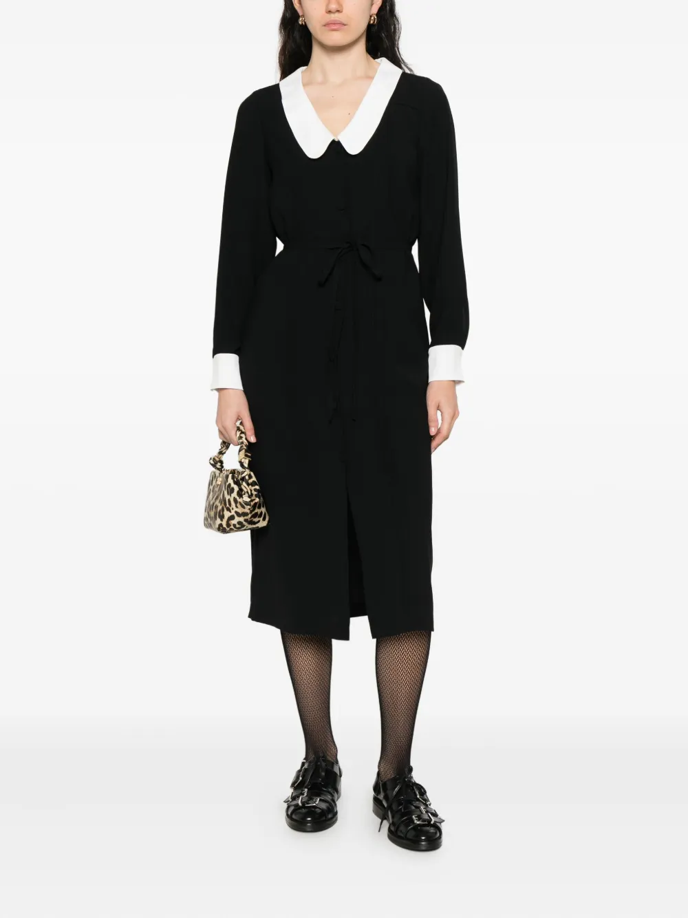 Nº21 Peter-Pan collar dress - Zwart