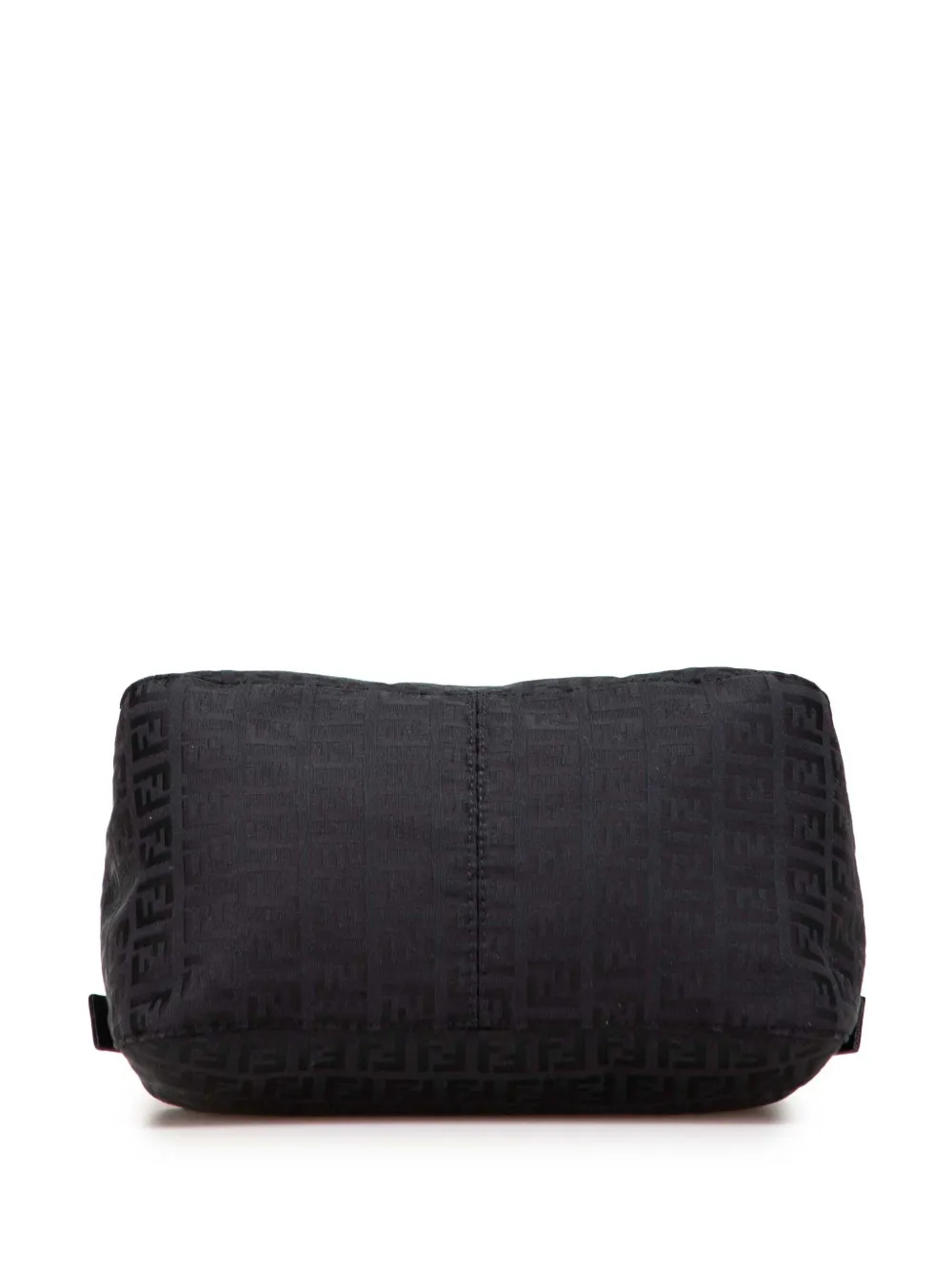Pre-owned Fendi 2000-2010 Zucchino Canvas Double Flap Mamma Shoulder Bag