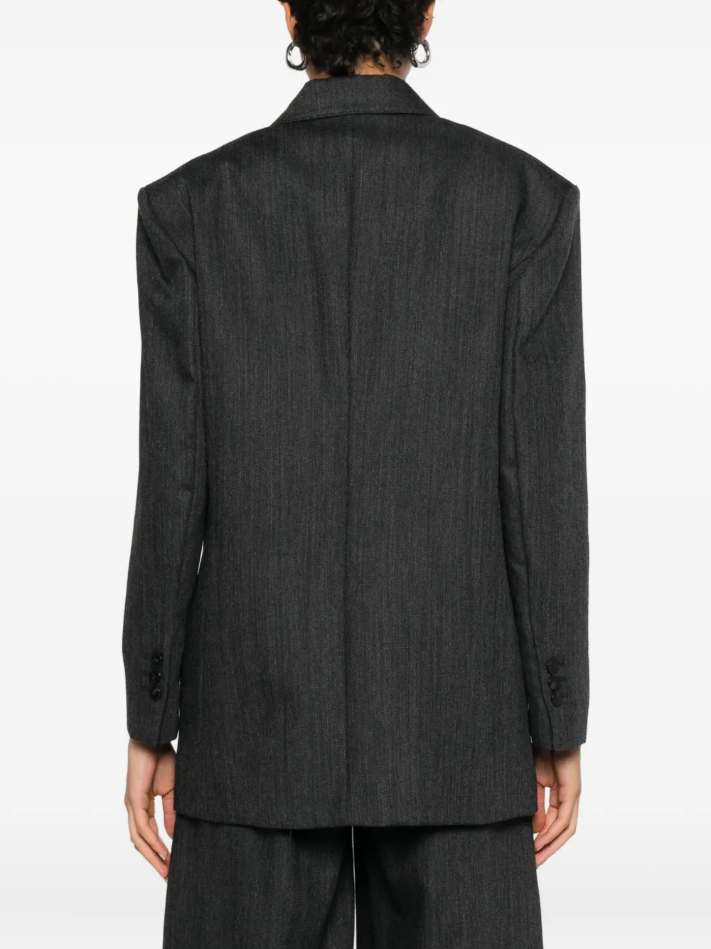 Marella Crasso blazer met dubbele rij knopen Grijs