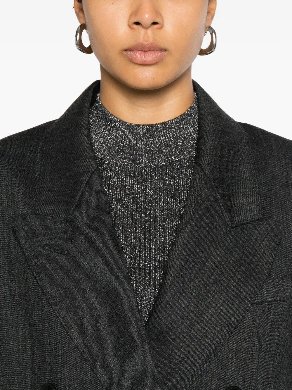 Marella Crasso blazer met dubbele rij knopen Grijs