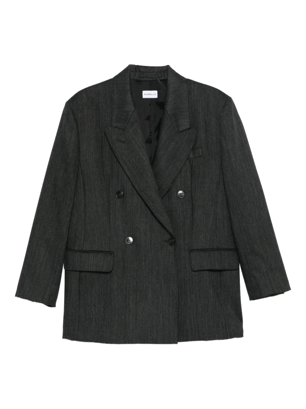 Marella Crasso blazer met dubbele rij knopen Grijs