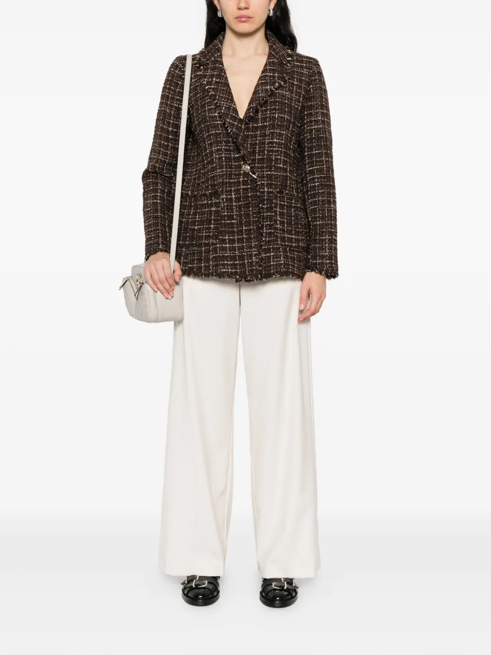Marella Broek met wijde pijpen - Beige