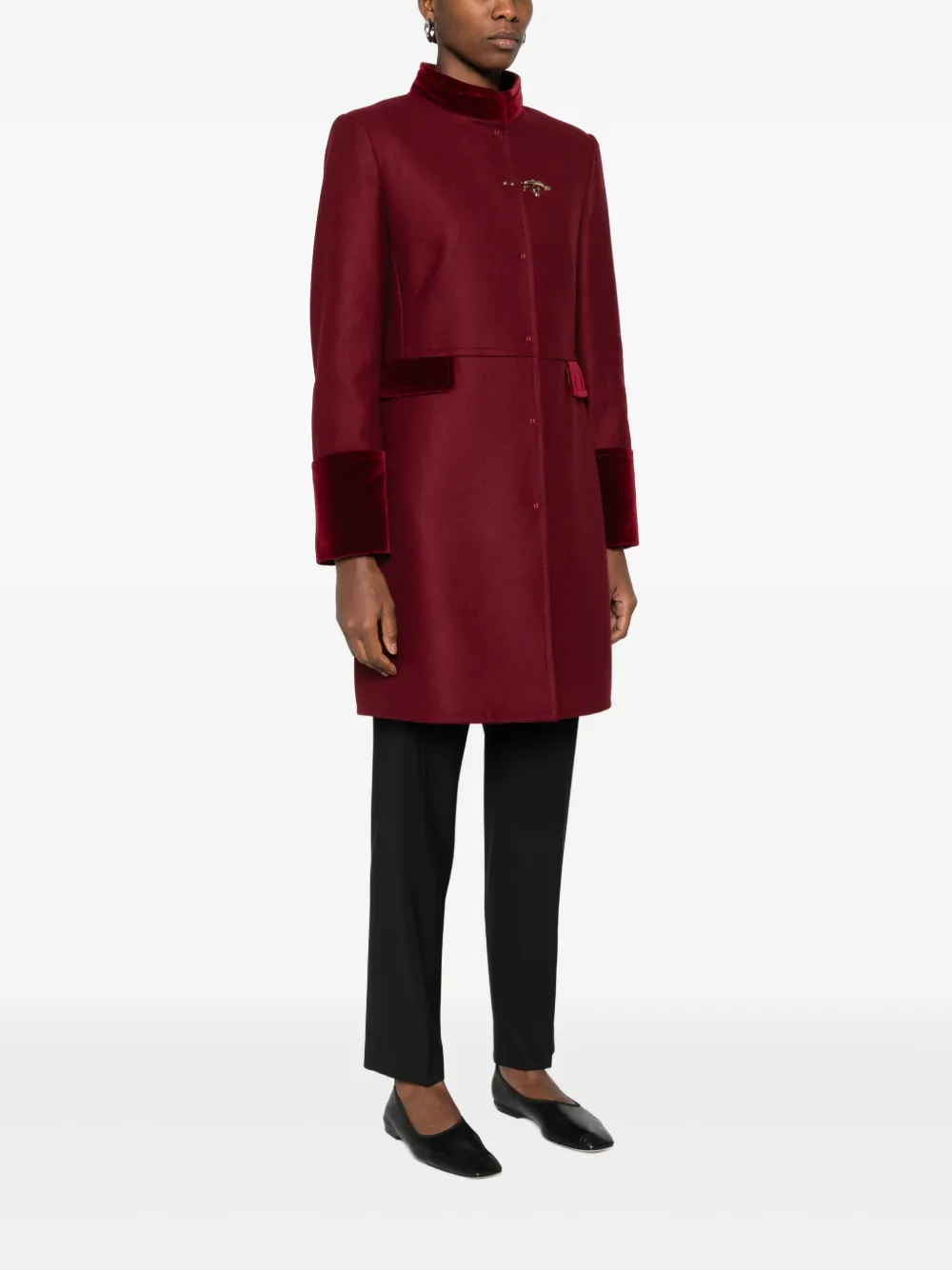 Fay Jas met fluwelen afwerking Rood