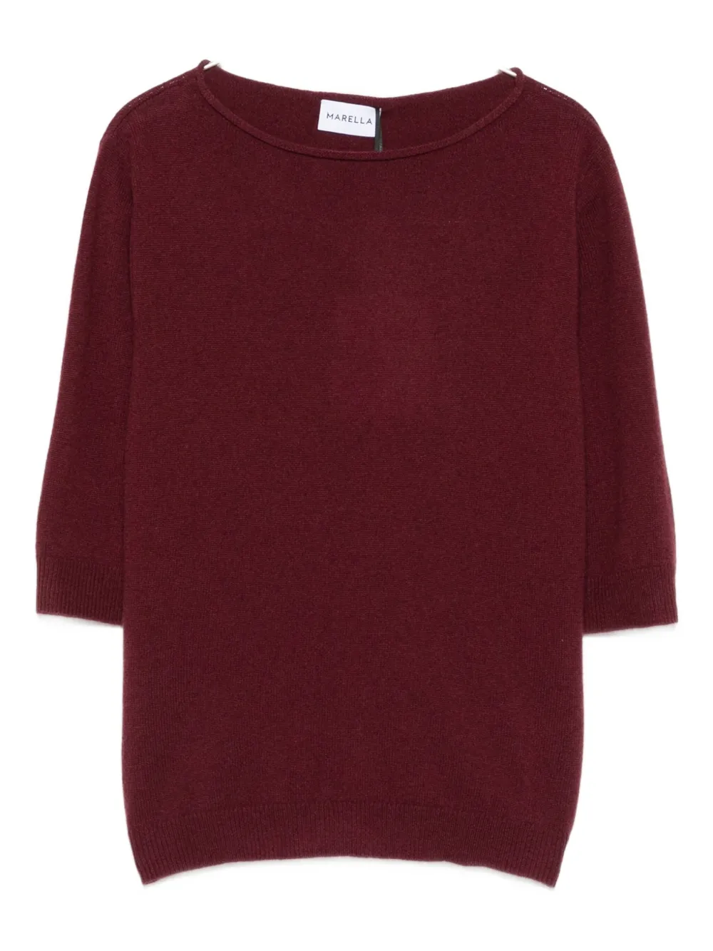 Marella Boat-neck Cashmere Sweater In Red