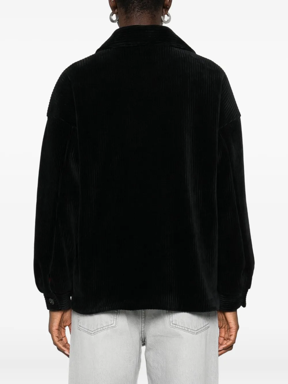 Marella Andy Corduroy Shirt Jacket In Black