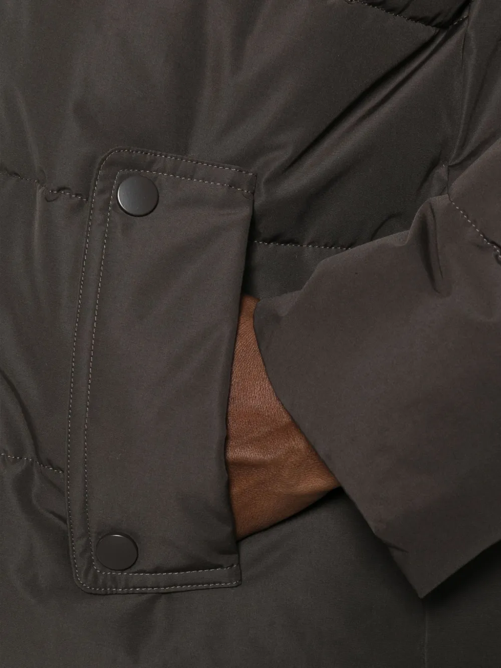 Marella Retore donsjack met capuchon Bruin