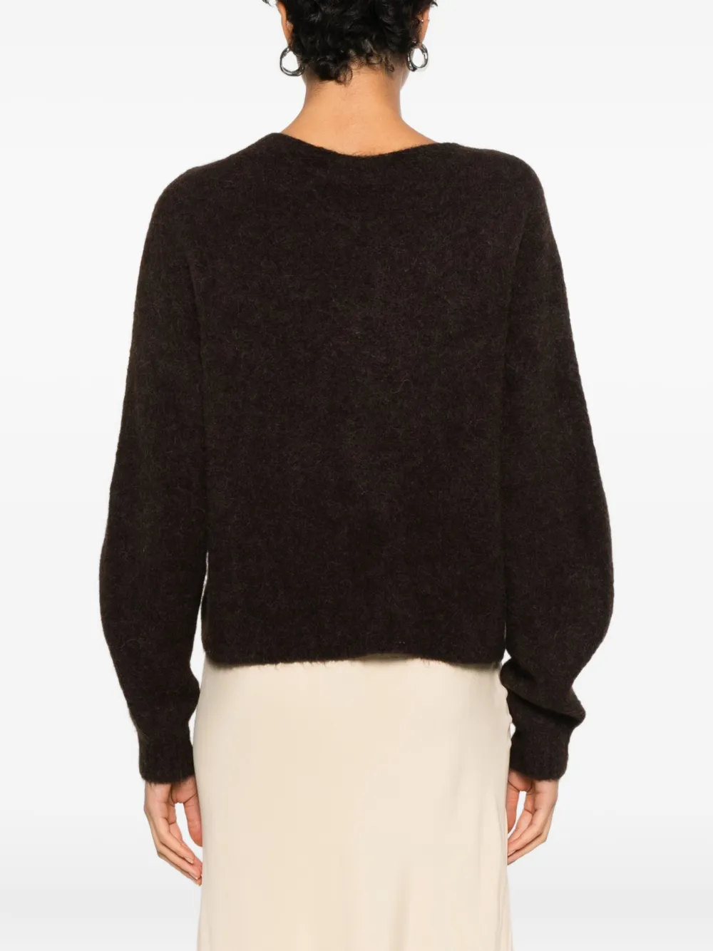 Marella Tania trui met ronde hals Bruin