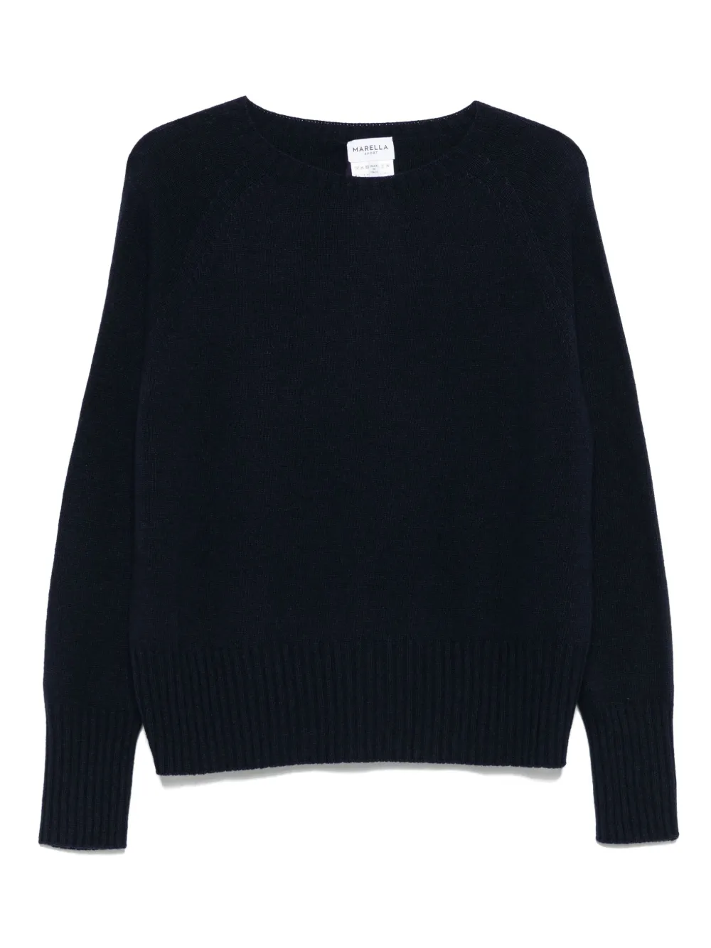 raglan-sleeve wool sweater