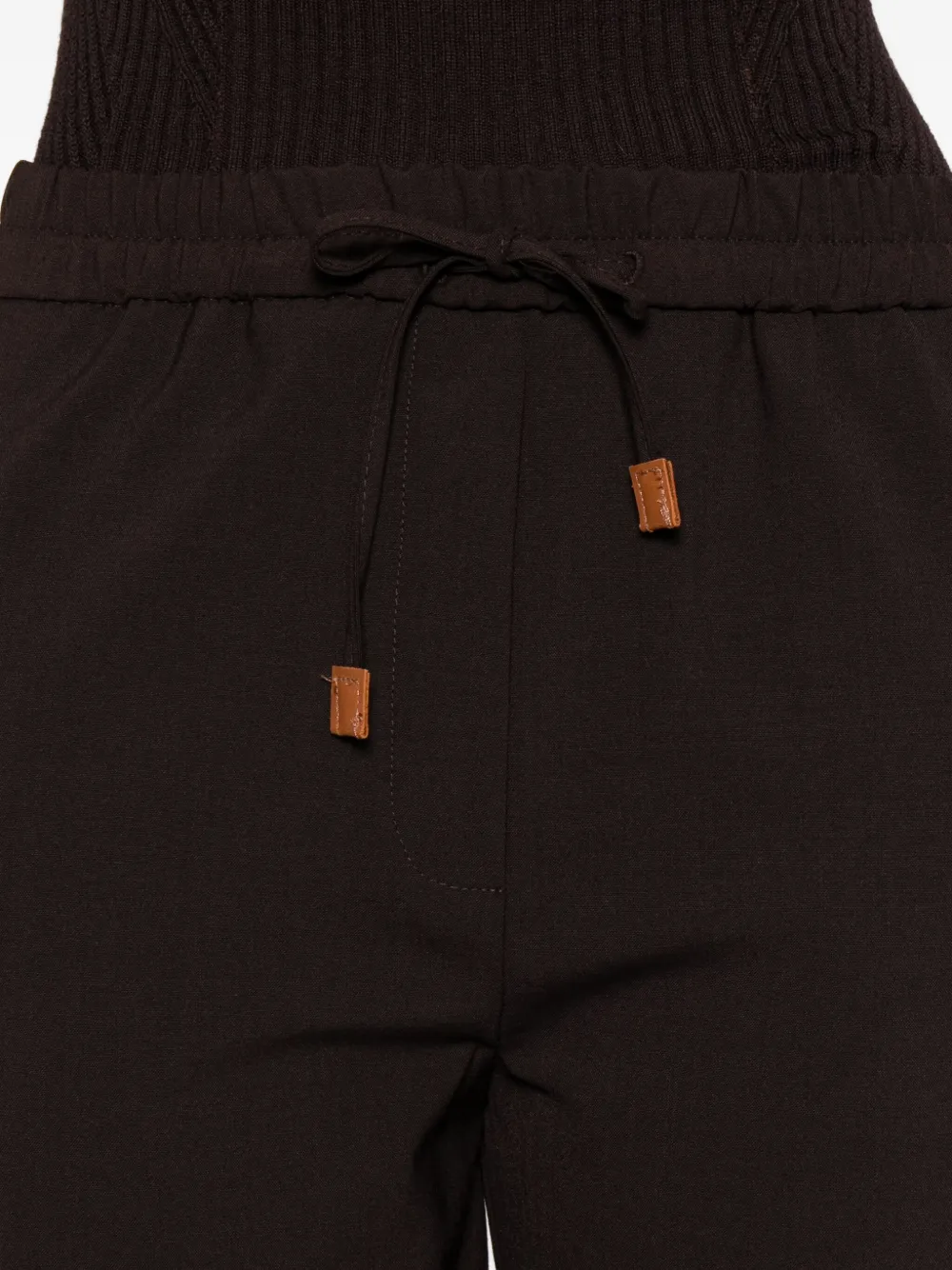 Marella Drawstring-waist Trousers In Brown