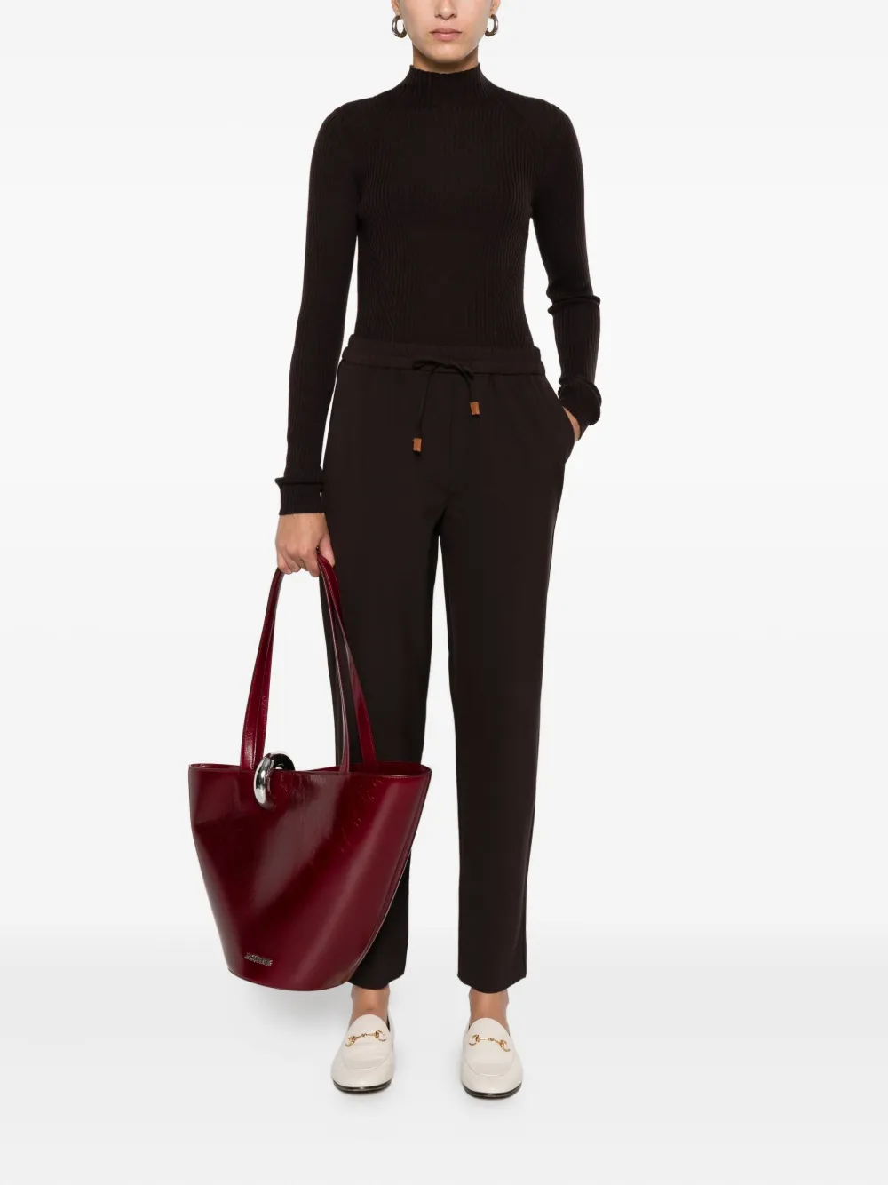 Marella drawstring-waist trousers - Bruin