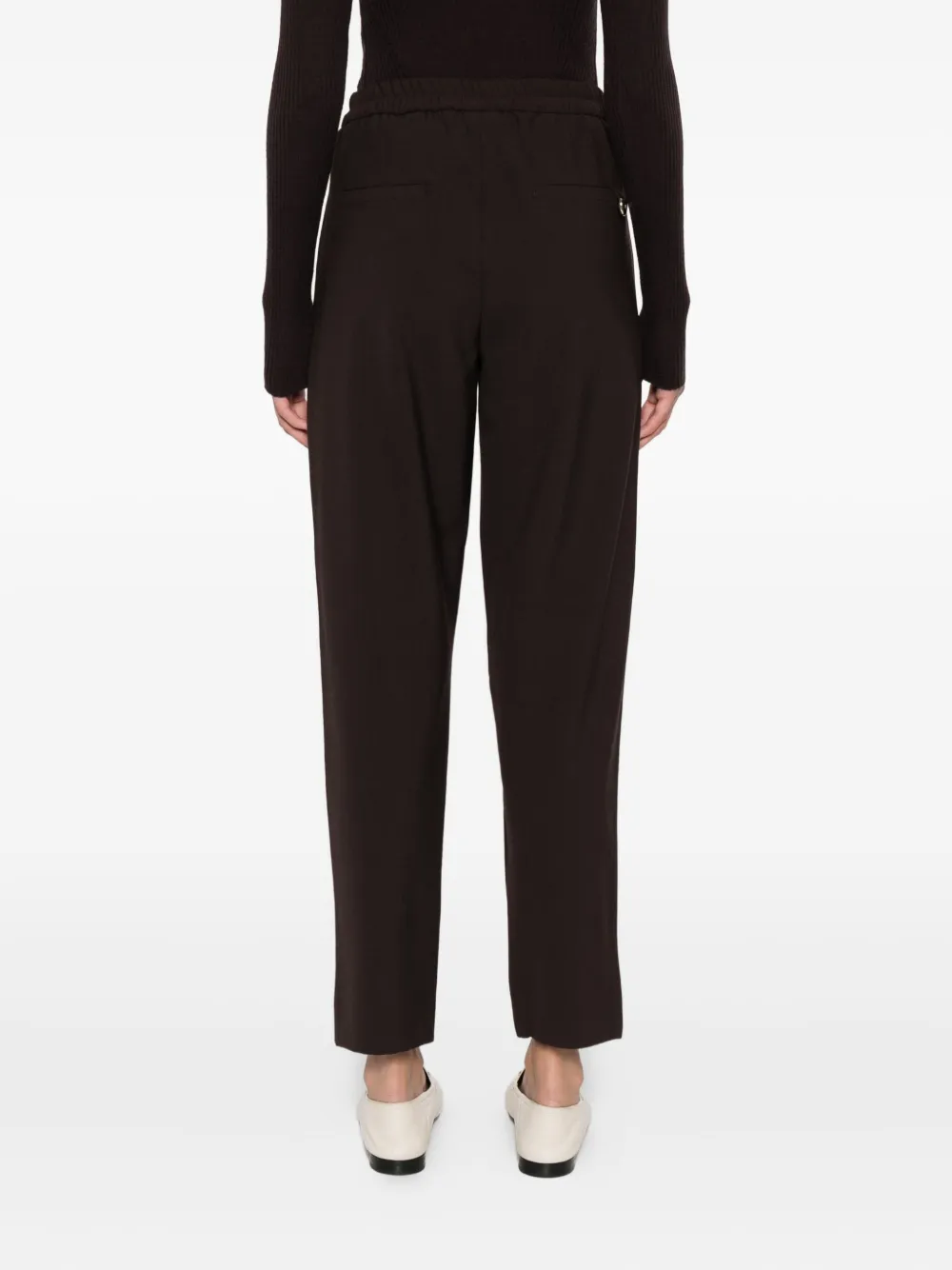 Marella Drawstring-waist Trousers In Brown