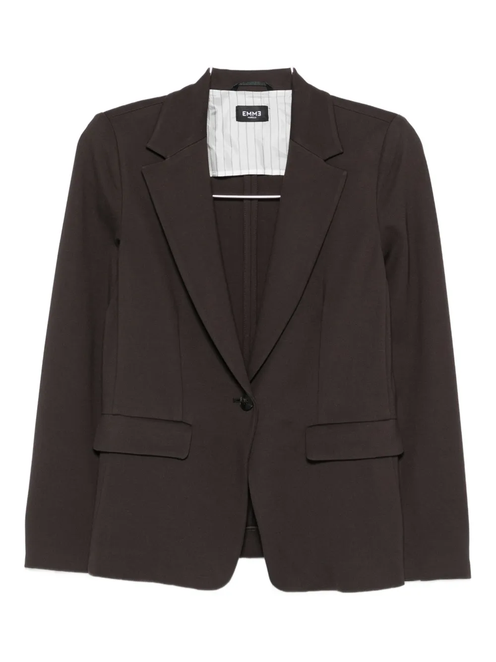 Marella Single-button Notched-lapel Blazer In Brown