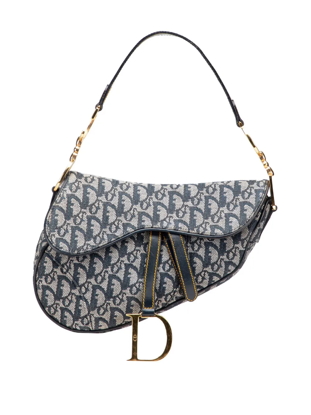 Christian Dior Pre-Owned 2001 Oblique Canvas Saddle Bag shoulder bag - Christian Dior Pre-Owned 2001 Oblique Canvas Saddle Bag shoulder bag -