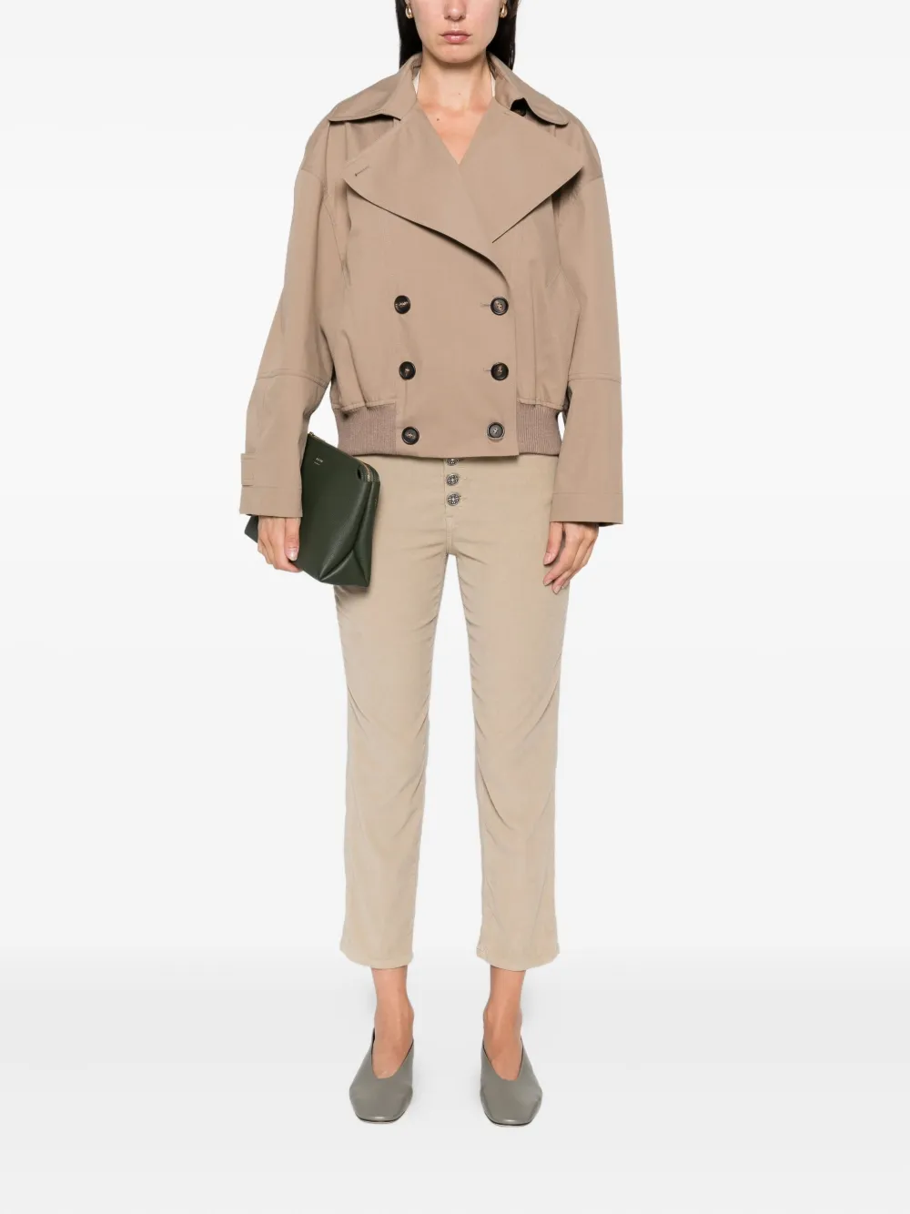 DONDUP button-fly trousers Beige