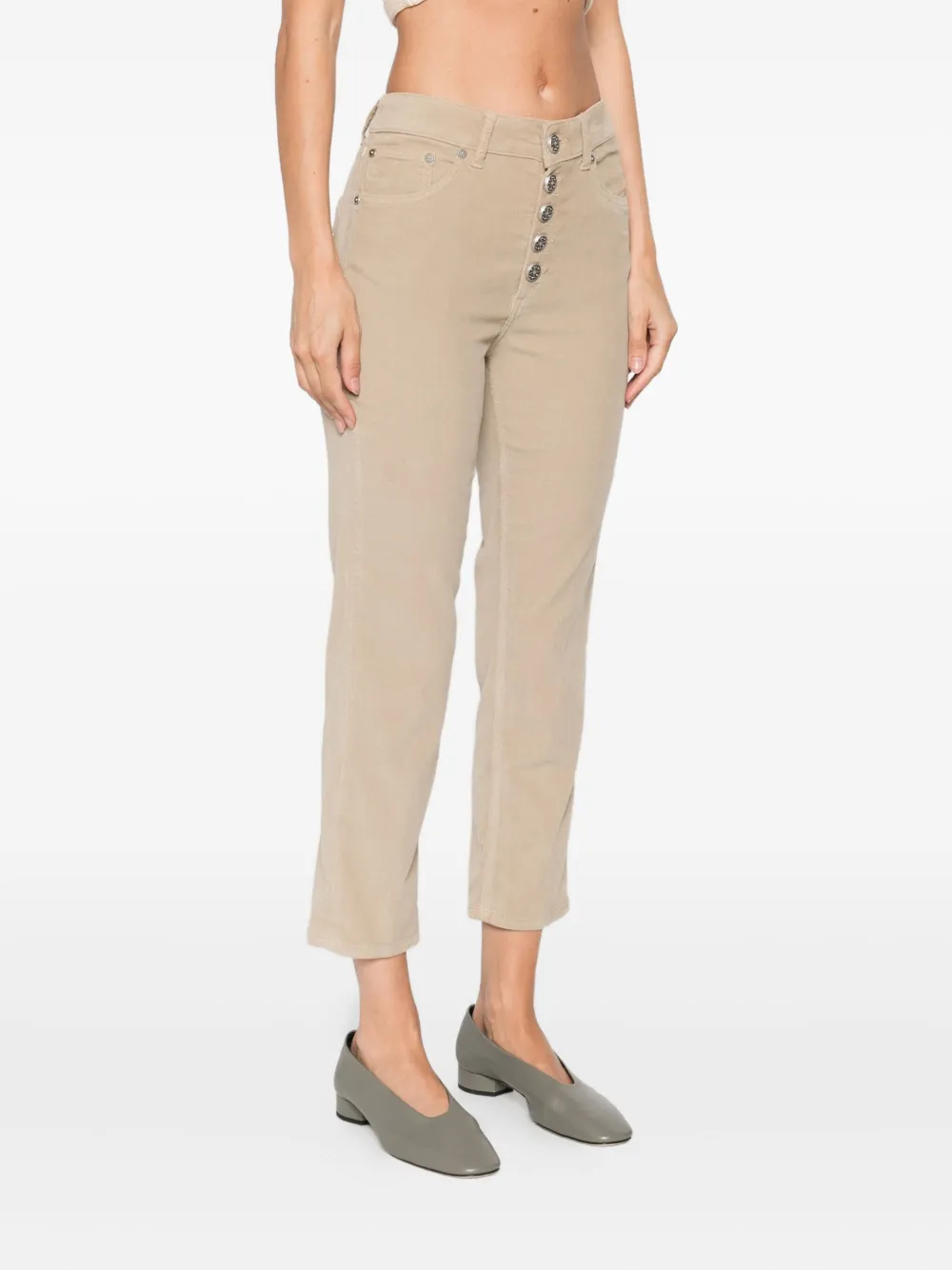 DONDUP button-fly trousers Beige