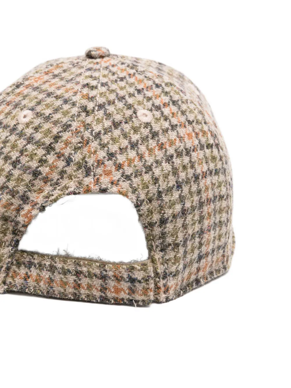 Autry Houndstooth-pattern Wool-blend Cap In Neutral