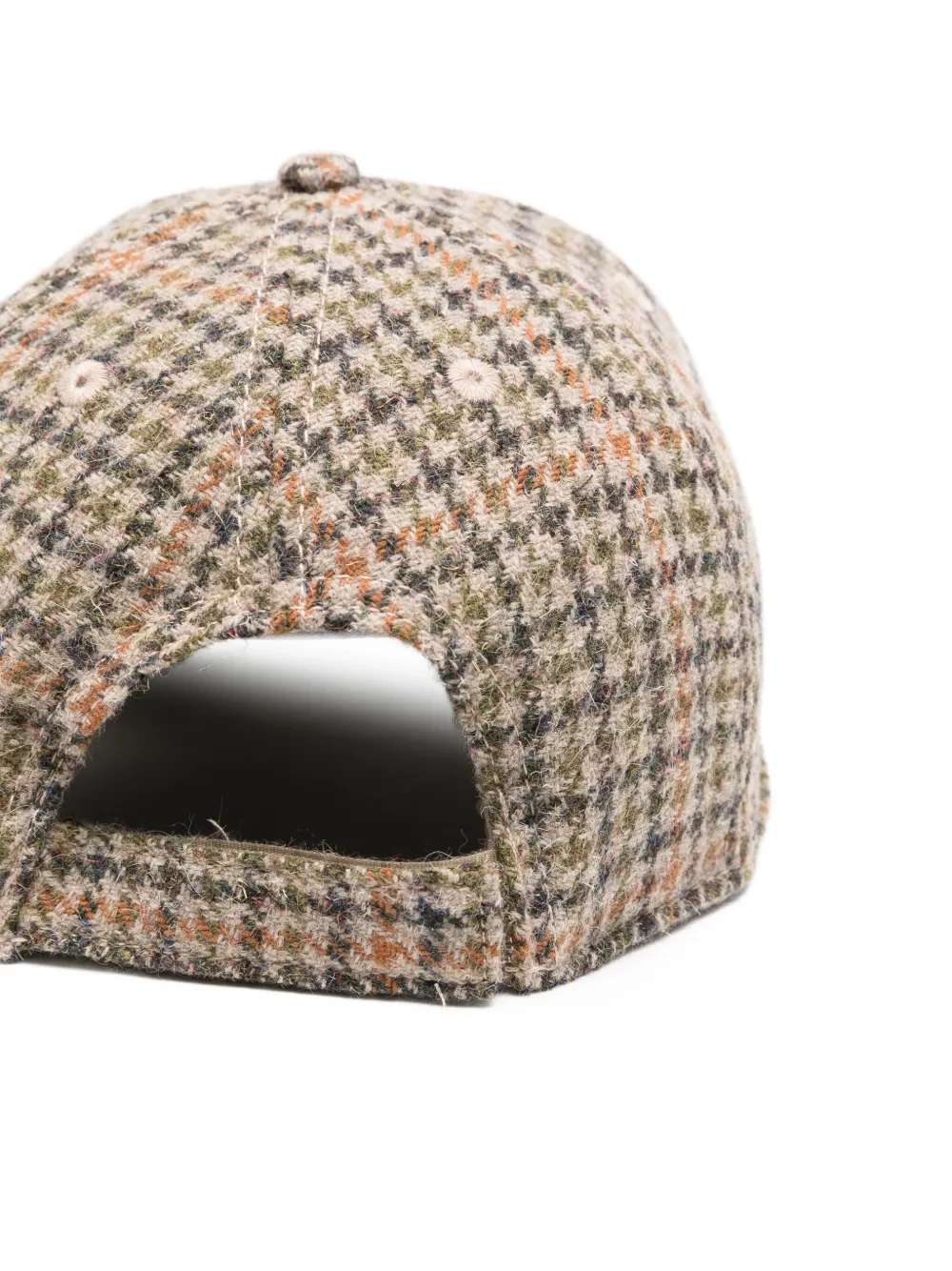 Autry Honkbalpet met pied-de-poule print - Beige