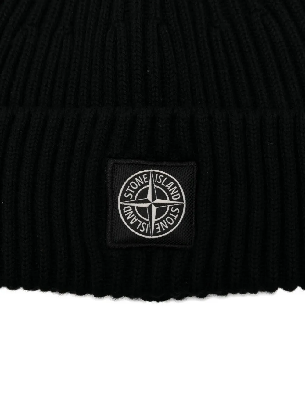 Stone Island Geribbelde muts Zwart