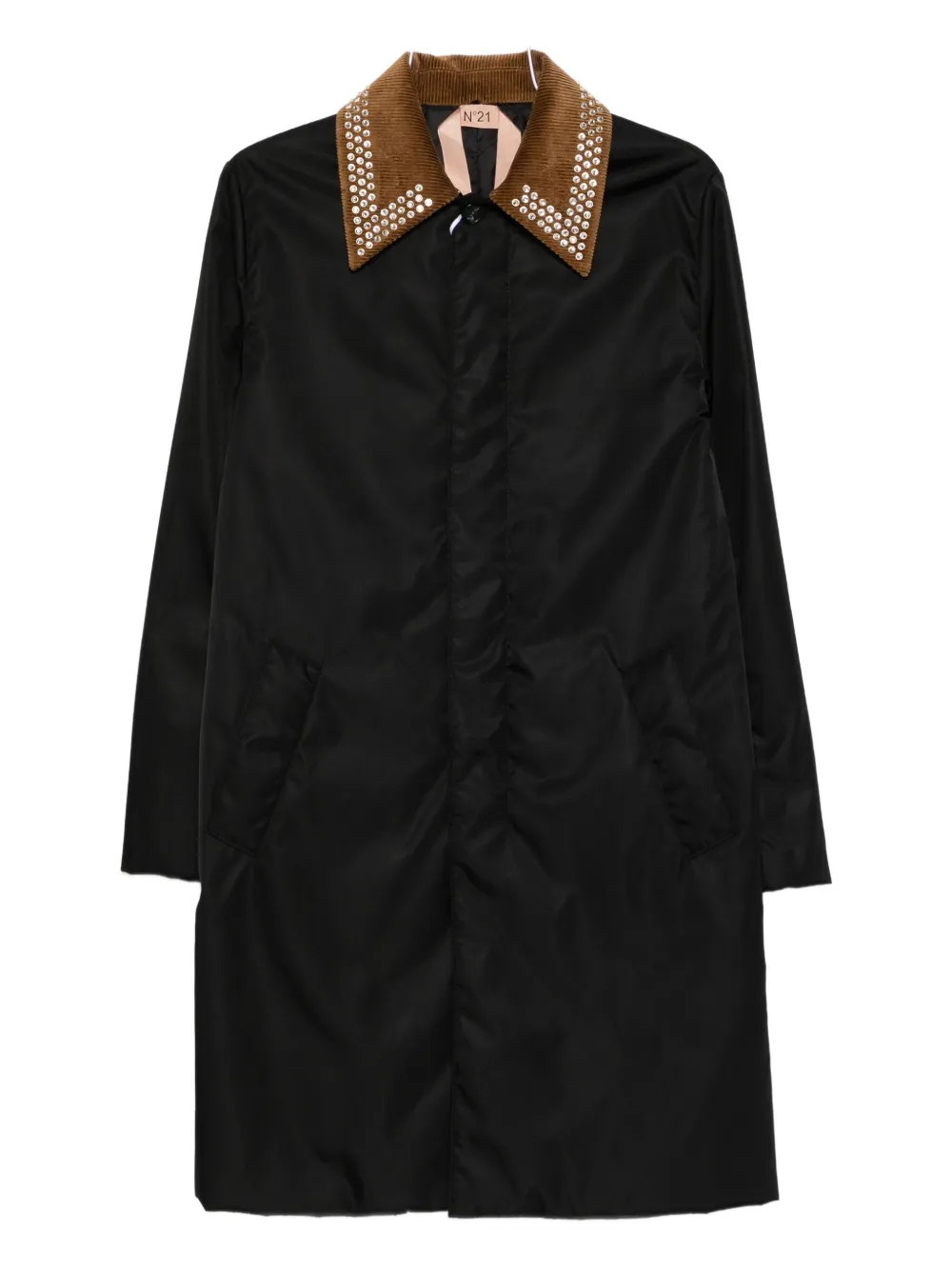 N°21 Studded-embellishment Coat In Multi