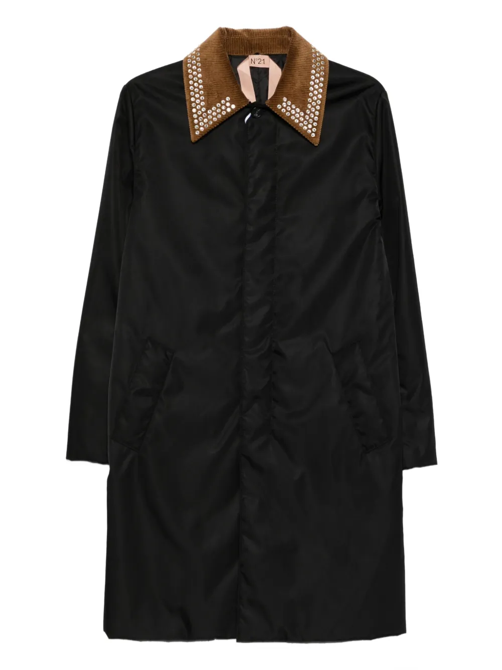 Nº21 studded-embellishment coat