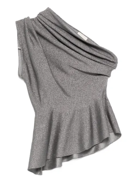 KHAITE one-shoulder ruffled top