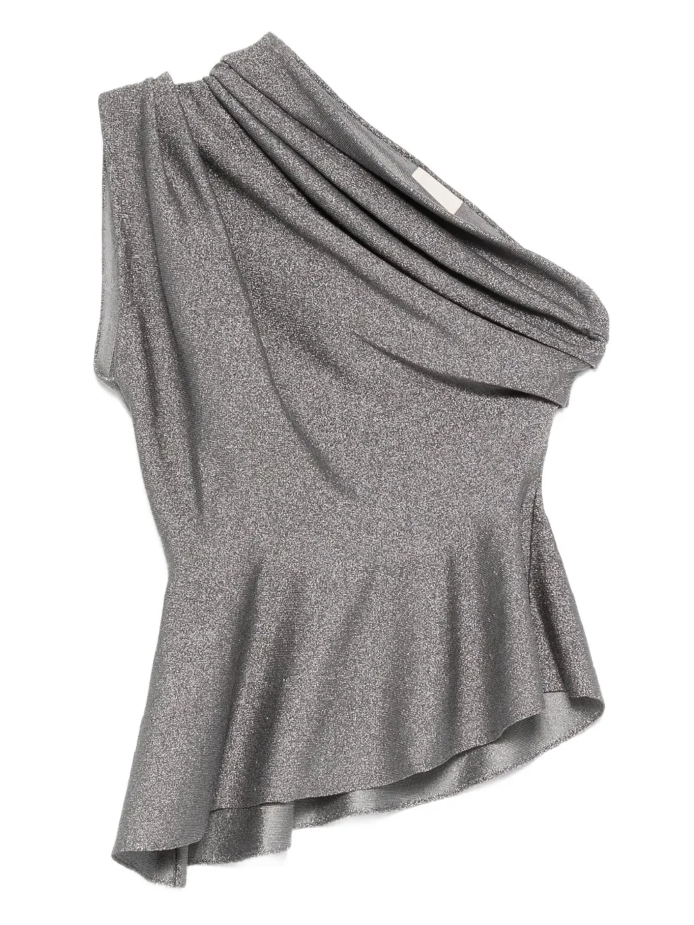 KHAITE one-shoulder ruffled top | Grey | Image 1