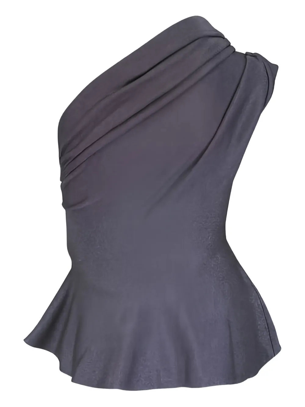  Khaite One-shoulder Ruffled Top - Grey 