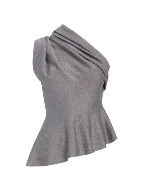KHAITE one-shoulder ruffled top