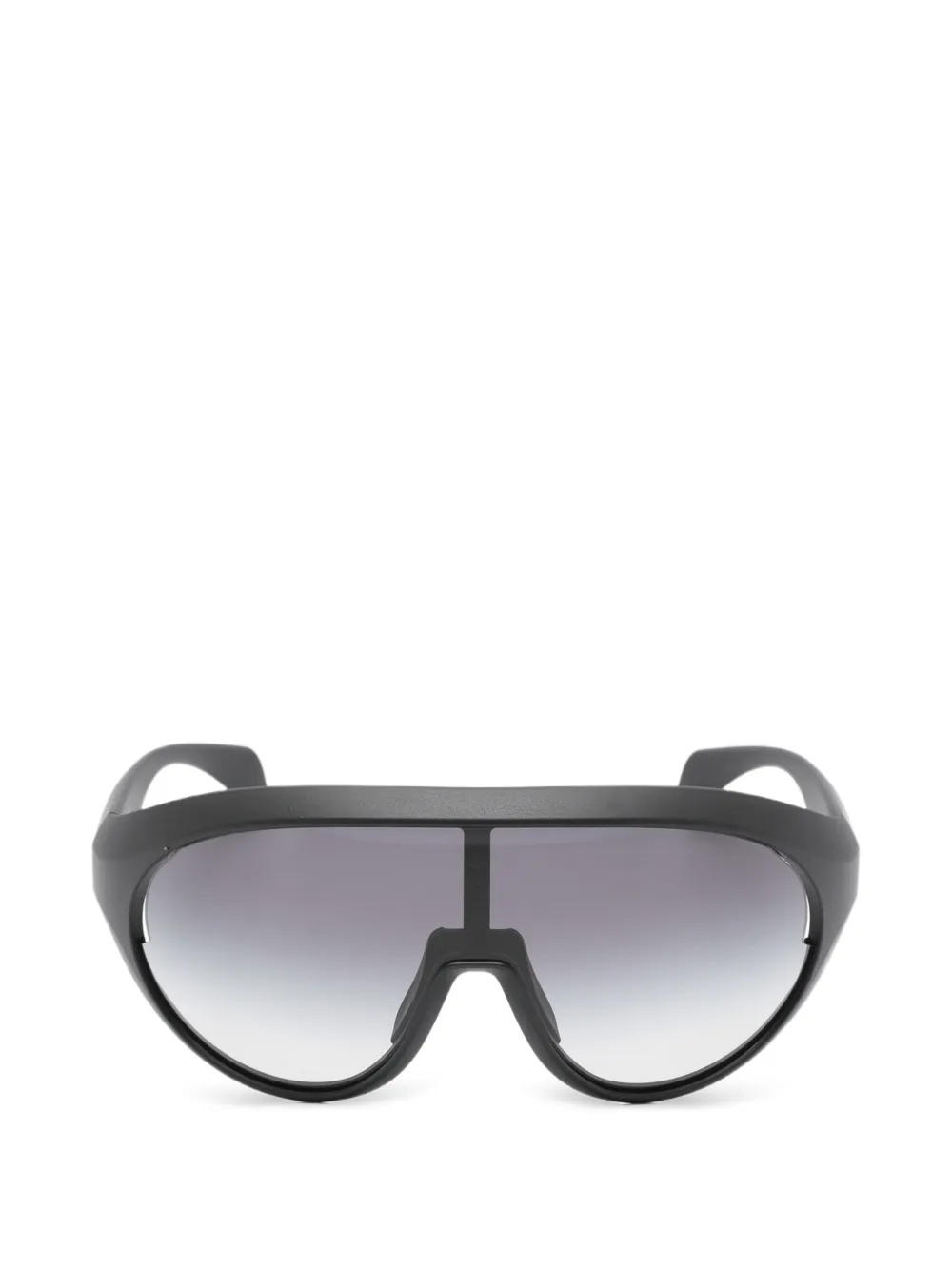 Moncler + Rick Owens Zonnebril met geometrisch montuur Zwart