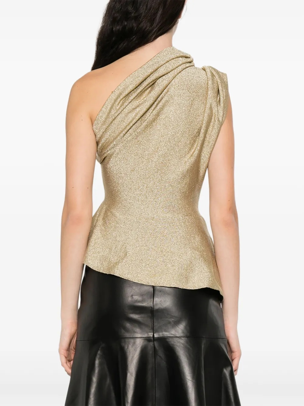 KHAITE Aimee gedrapeerde blouse Geel
