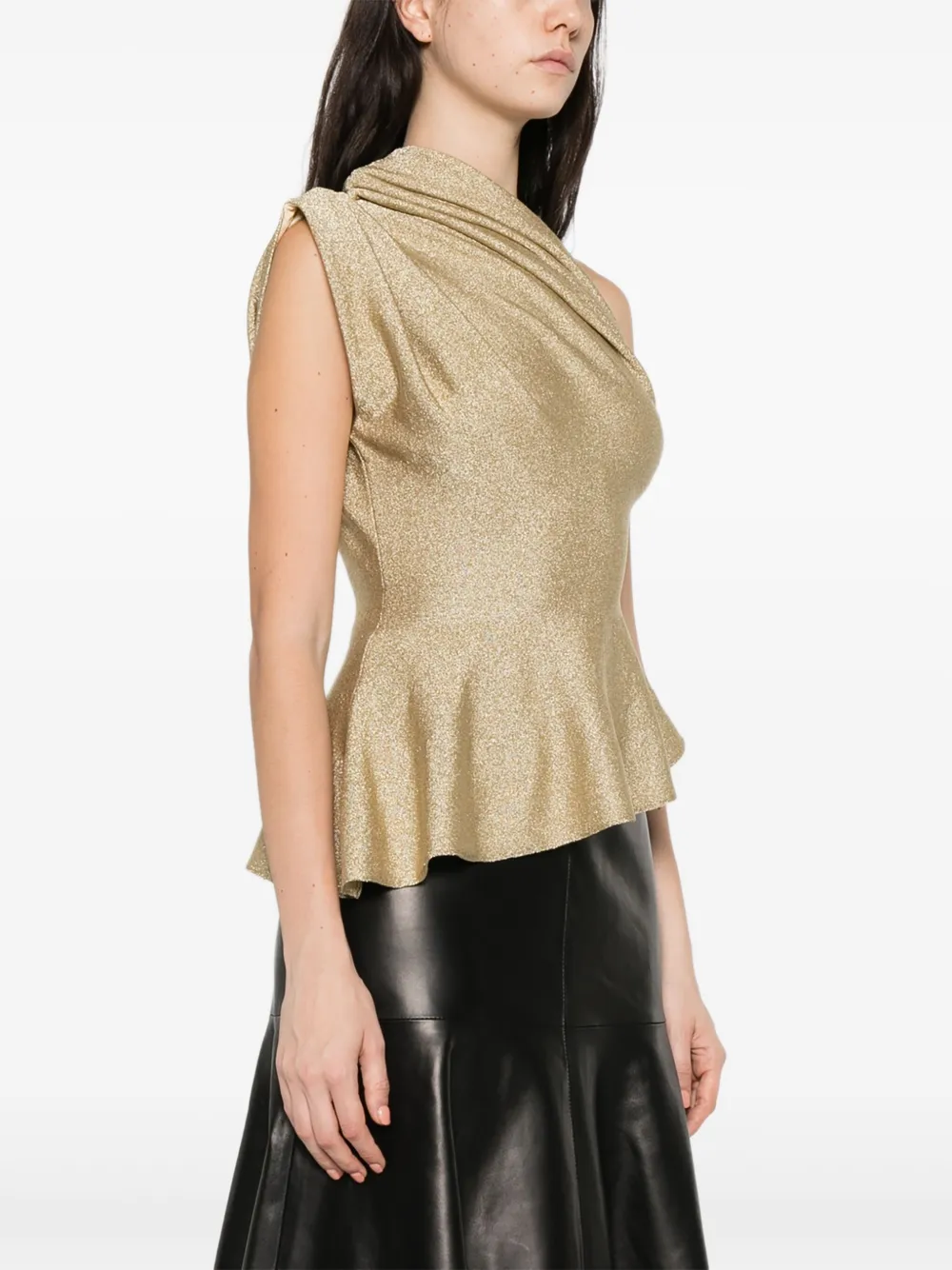  Khaite Aimee Draped Blouse - Yellow 