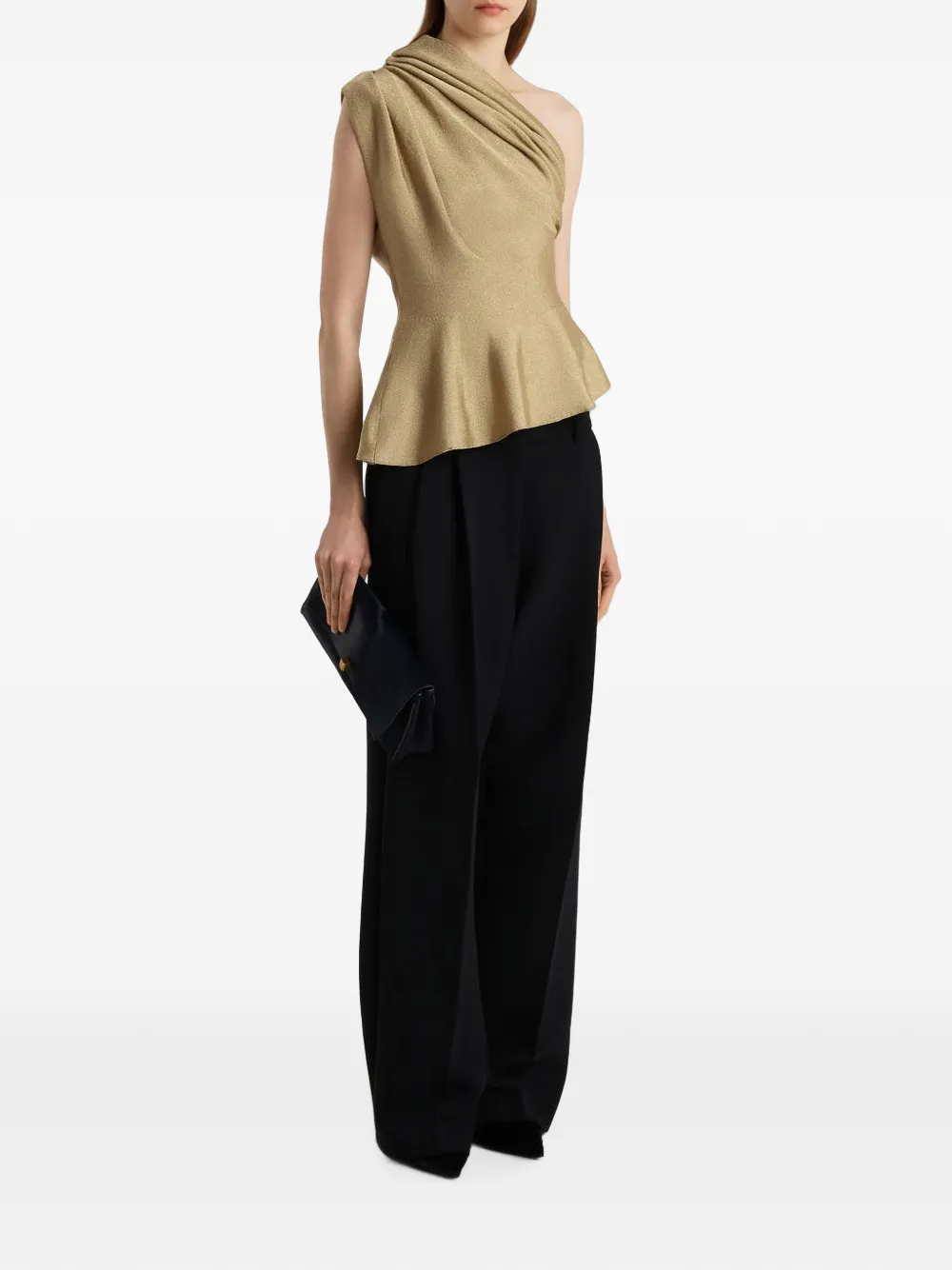  Khaite Blusa Aimee Drapeada - Amarillo 