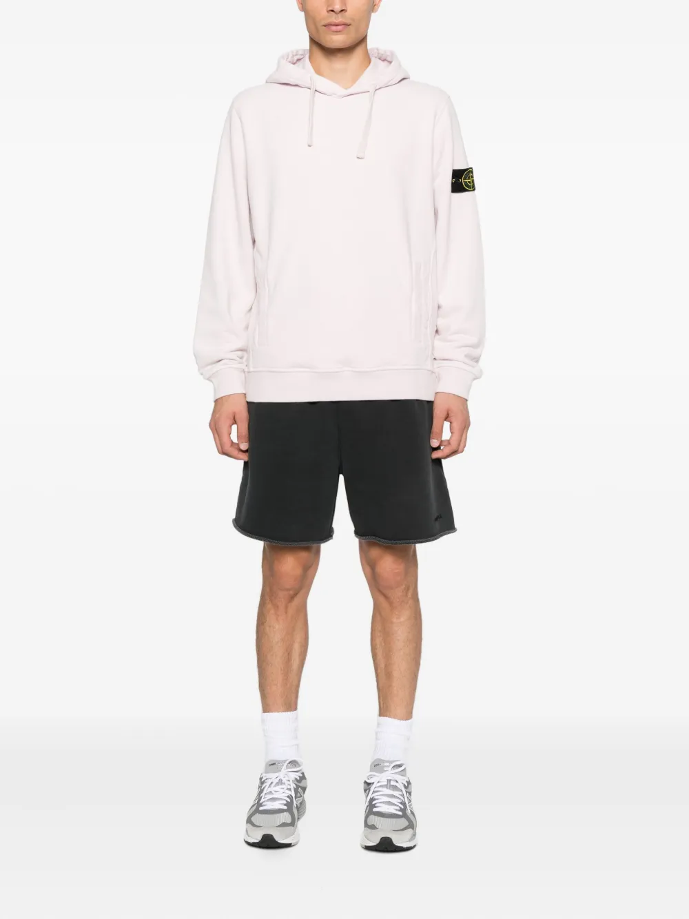 Stone Island Sweater met logopatch Roze