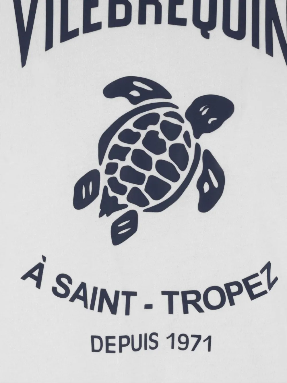 Vilebrequin T-shirt met ronde hals en schildpadprint Wit