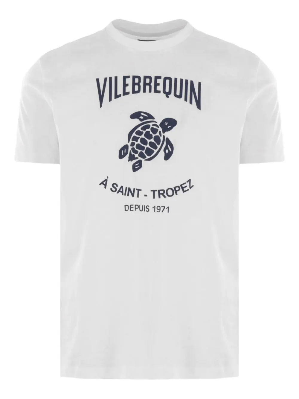Vilebrequin T-shirt met ronde hals en schildpadprint Wit