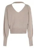 Federica Tosi ribbed balloon-sleeve sweater - Neutrals