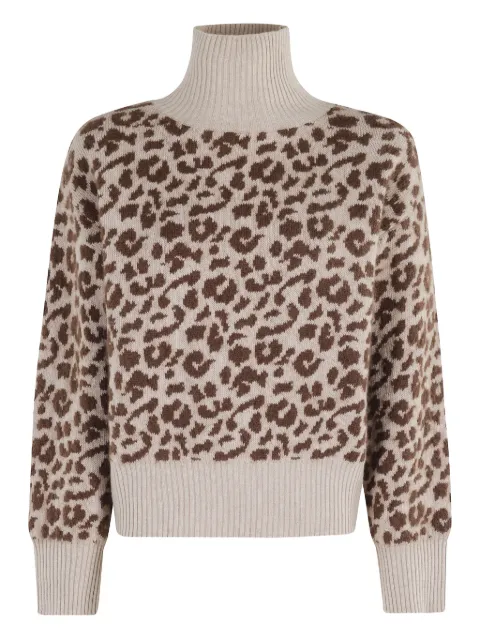 Federica Tosi leopard-print high-neck sweater