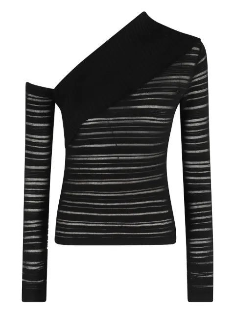 Federica Tosi one-shoulder ribbed knit top