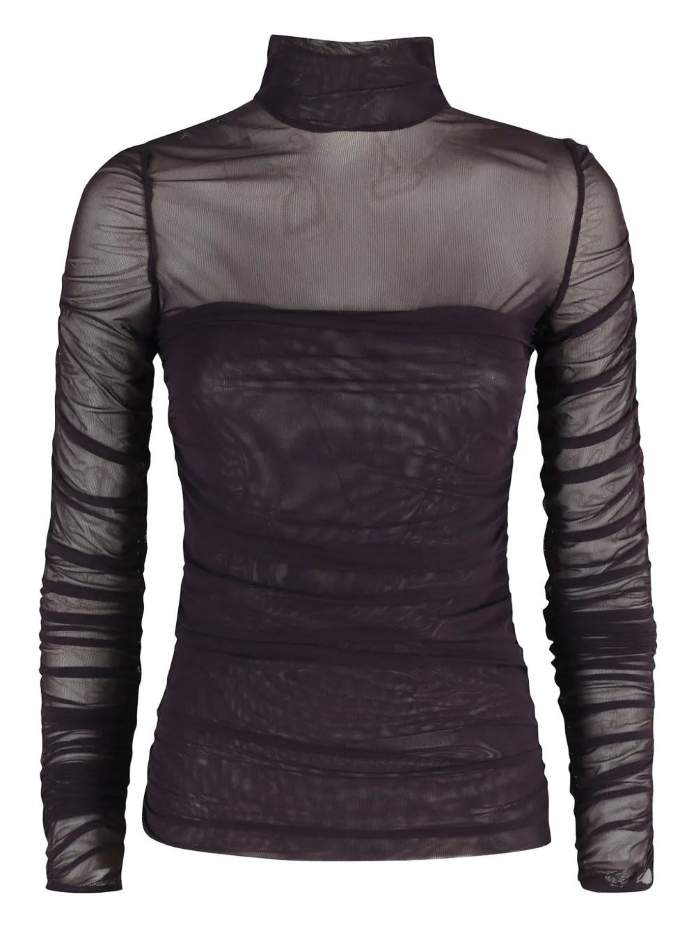 high-neck mesh top